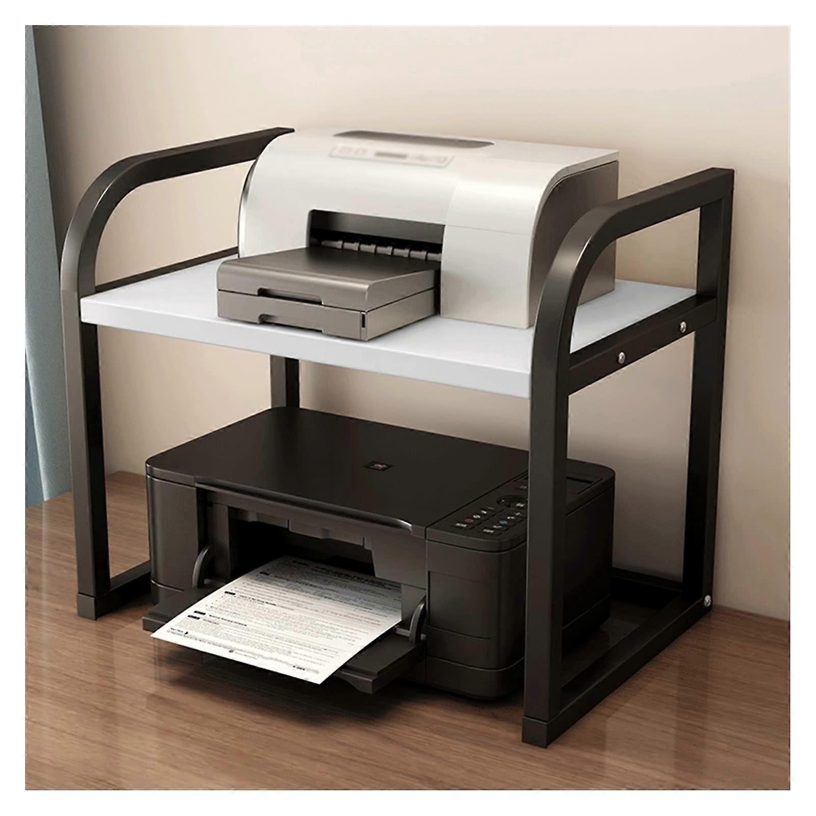 Desktop Printer Stand with Storage, Small Printer Shelf for Home Office (C)