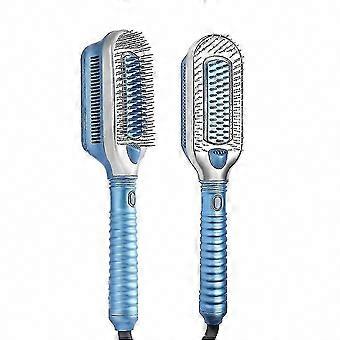 Wet & Dry Hair Straightener Brush, Professional Negative Ion Comb with Cold Wind & Ice Cooling
