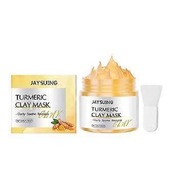 Jaysuing Yellow Turmeric Brightening Mud Mask Cleanses Facial Skin, Hydrates, Moisturizes, Refreshes And Controls Oil