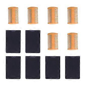 14pcs accessoires gezicht met lederen case baard kam duurzaam natuurlijk sandelhout