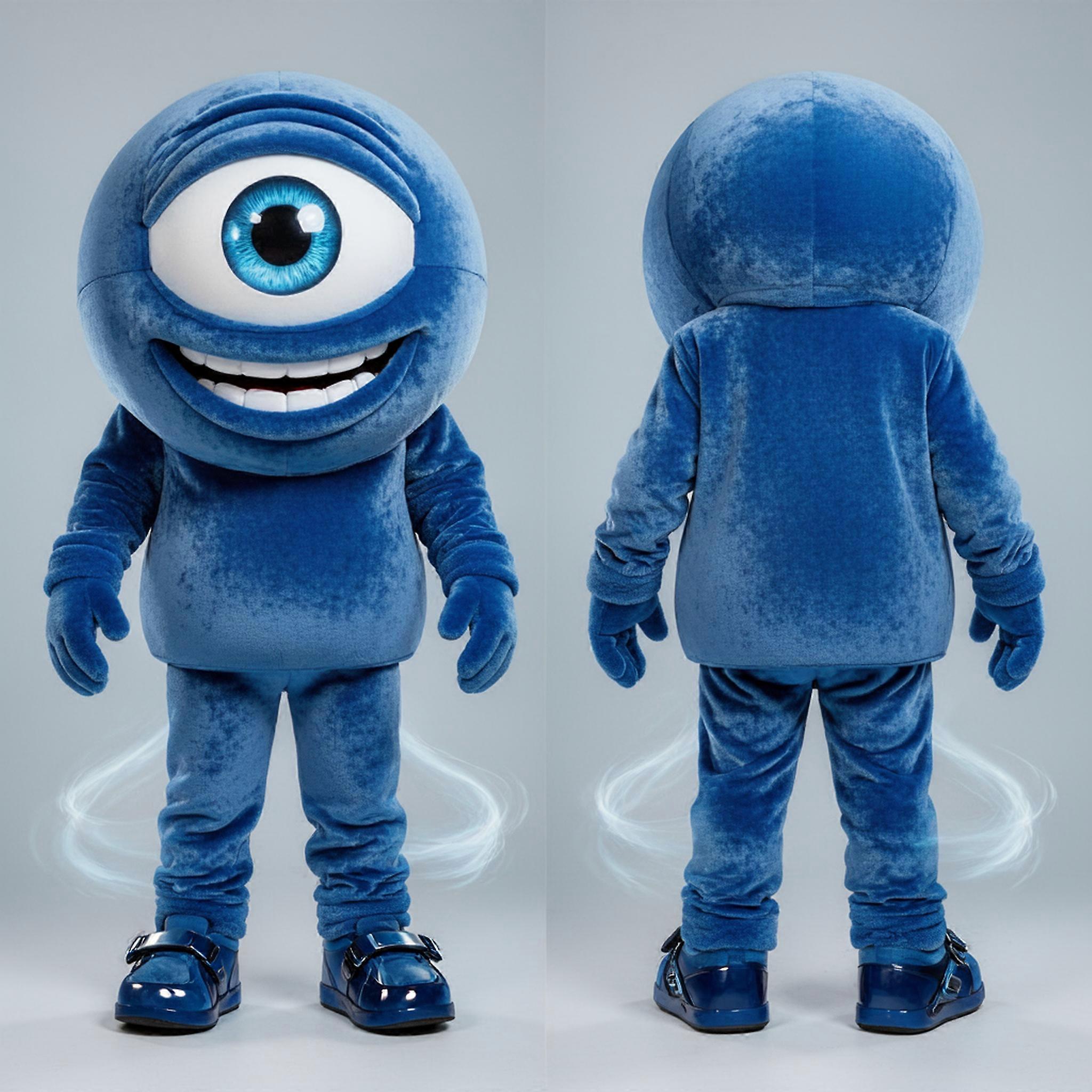 MASTICOT Azure Velvety Cartoon Cyclops Mascot