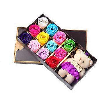 Rose Soap Gift Bath Soap Gift Box for Multicolor Scented Flower Soaps