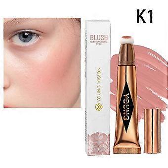 Liquid Contour Blush Stick with Cushion Applicator, Contour Beauty Wand, Long Lasting Lightweight Blendable Cream, Smooth Natural Matte Rouge Liquid