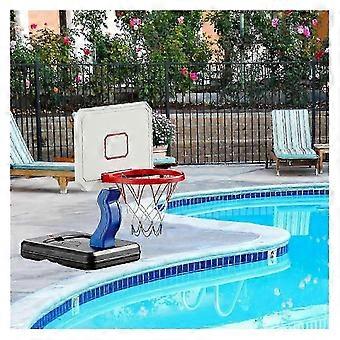 Cesta de basquete para piscina com altura ajustável para crianças e adultos, base estável, para uso interno e externo, azul - O melhor presente para as festas.
