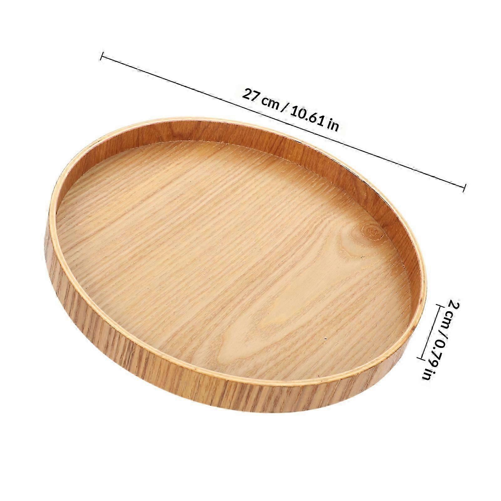 Wooden Tea Tray for Serving Light Brown Desktop Rustic Serving Tray