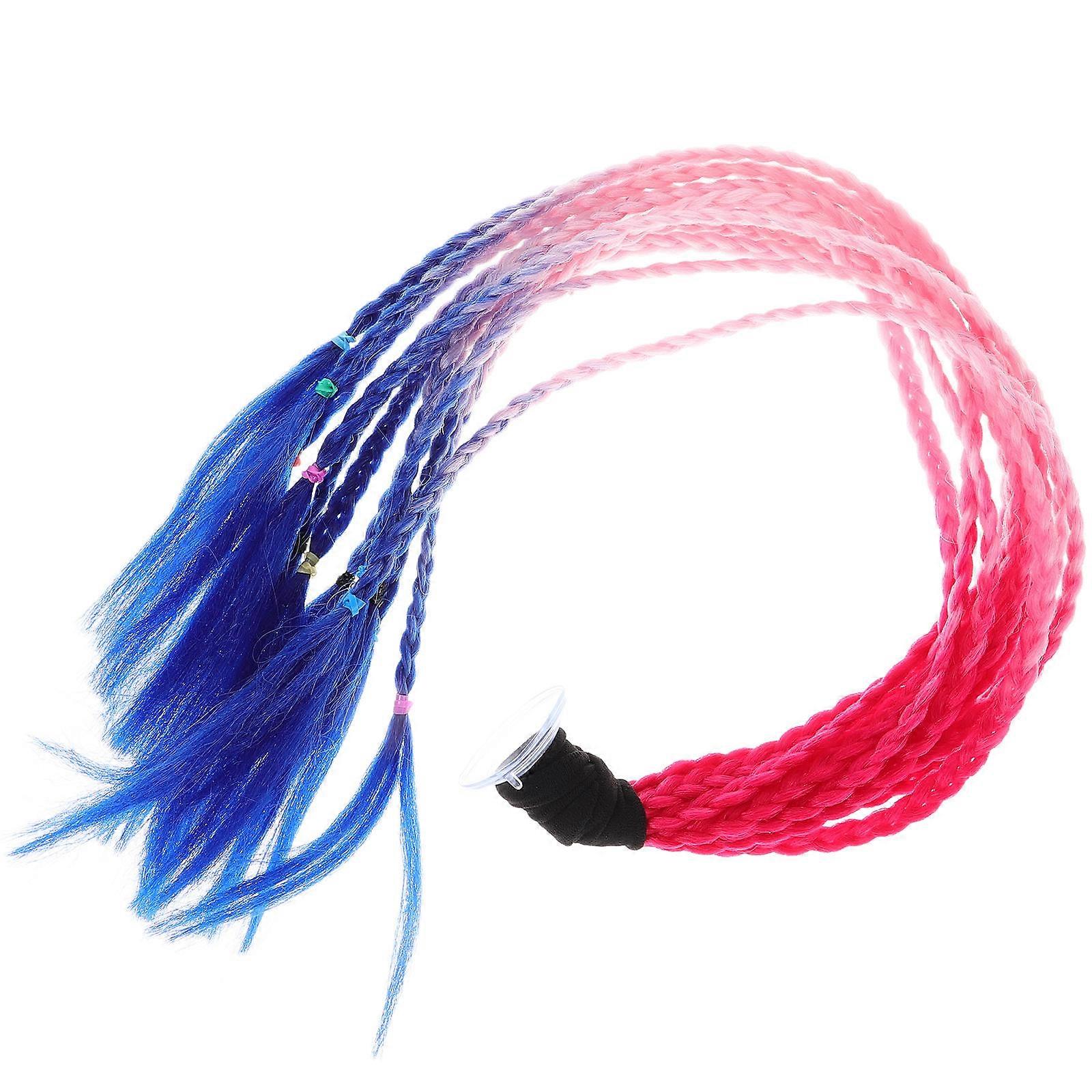 Wig Motorcycle Braid Ponytail for Decoration 5Pcs Set