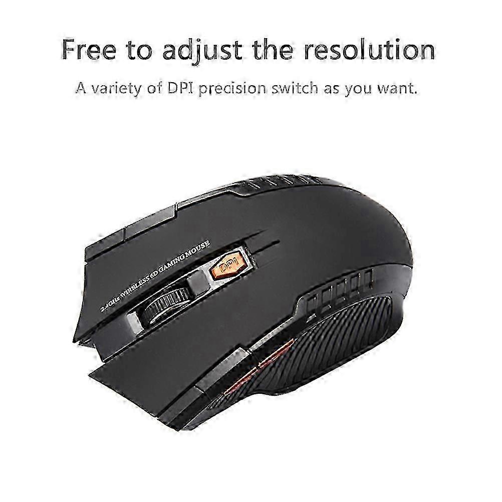 Portable 6-Button Ergonomic Wireless Mouse