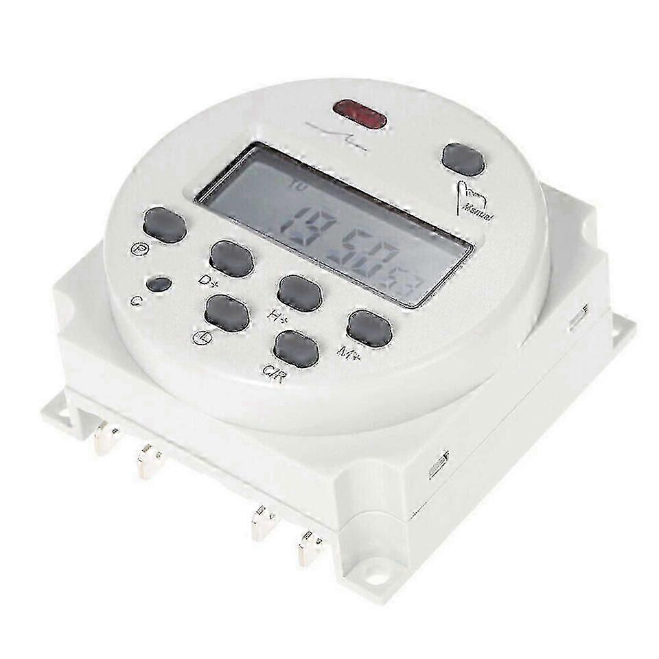 CN101A DC 12V 16A White Digital LCD Programmable Timer Power Time Relay Switch Fk
