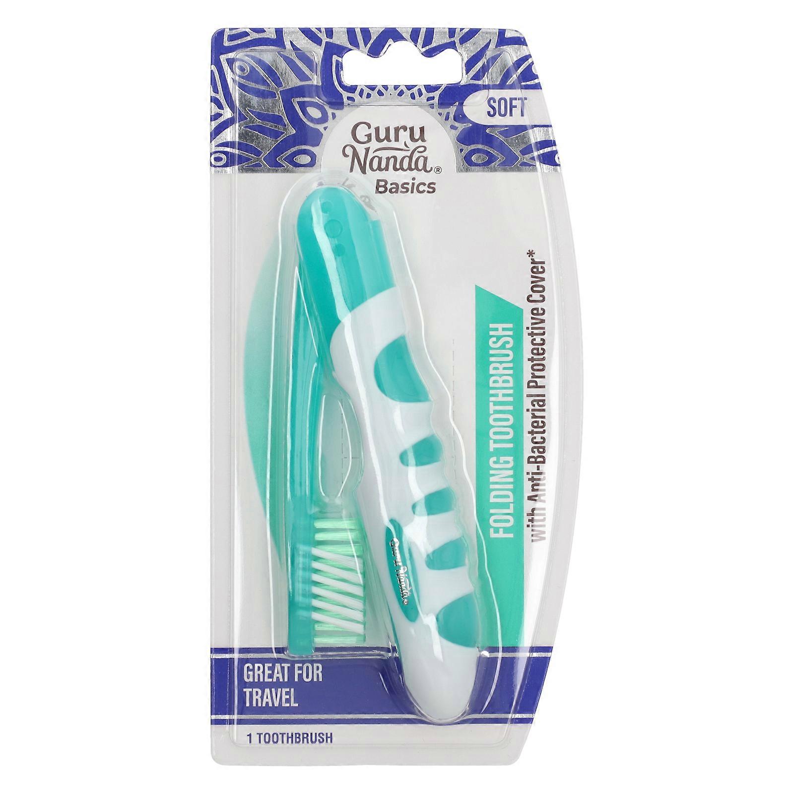 7 x GuruNanda, Basics, Folding Toothbrush, Soft , 1 Toothbrush