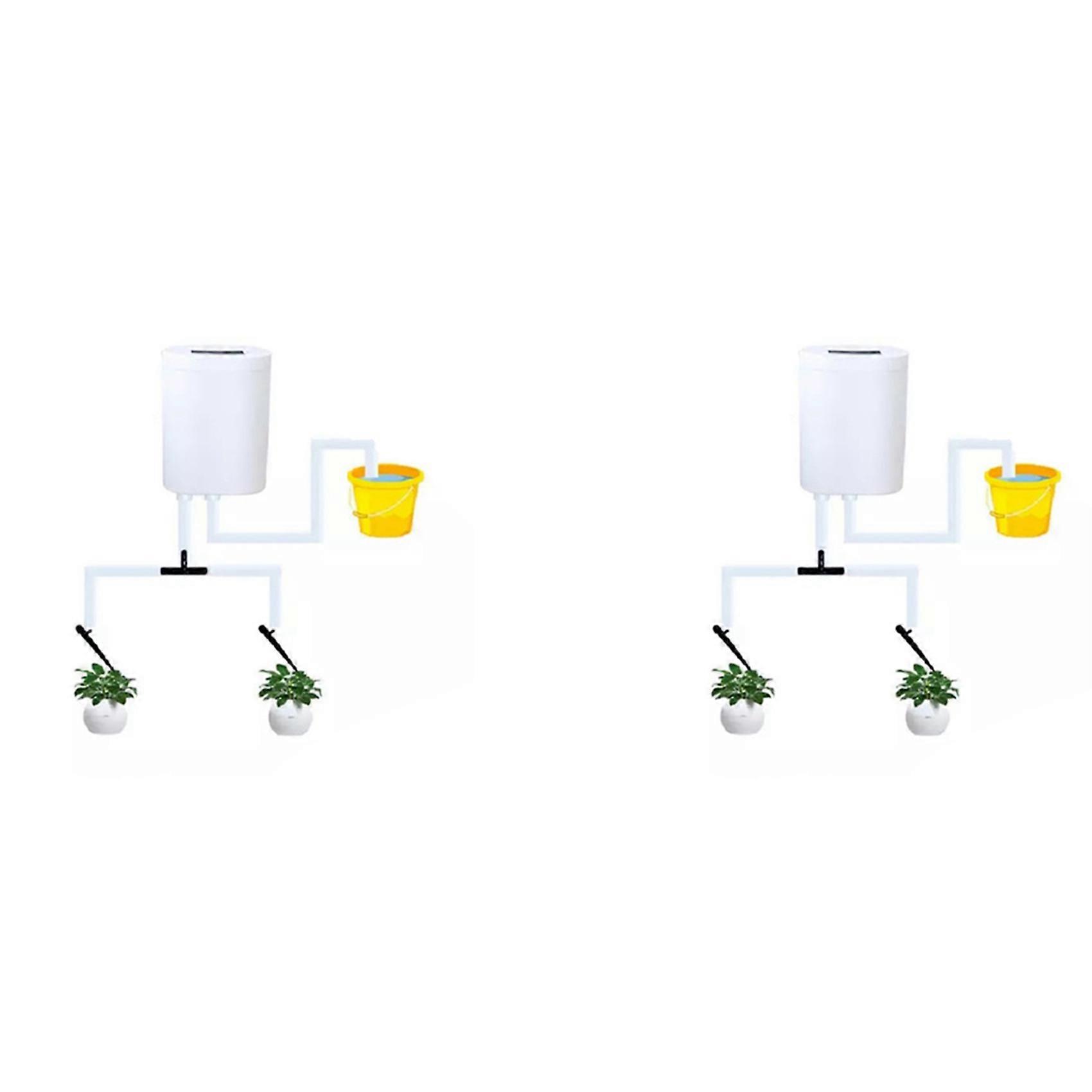 2X 2 Head Pump Timer System Outdoor Automatic Watering Pump Controller Flowers Plants Sprinkler Drip Irrigation Device