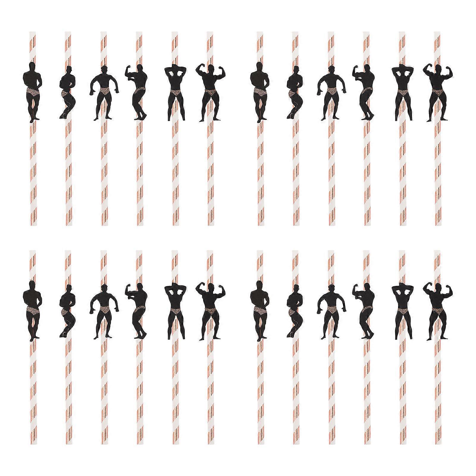 Drinking Straws Pole Dancer Straws for Party 24Pcs