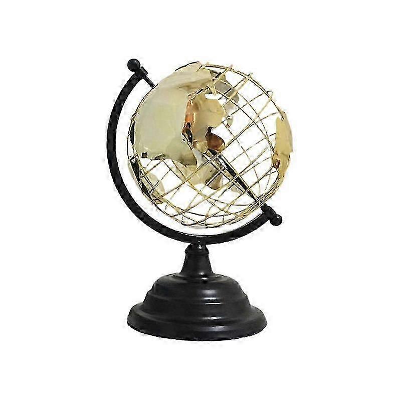 Gold-Base Iron Globe Decorative Sculpture
