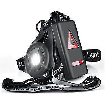 Running light, USB rechargeable, waterproof, lightweight for running, adjustable lighting angle, perfect light for jogging, fishing