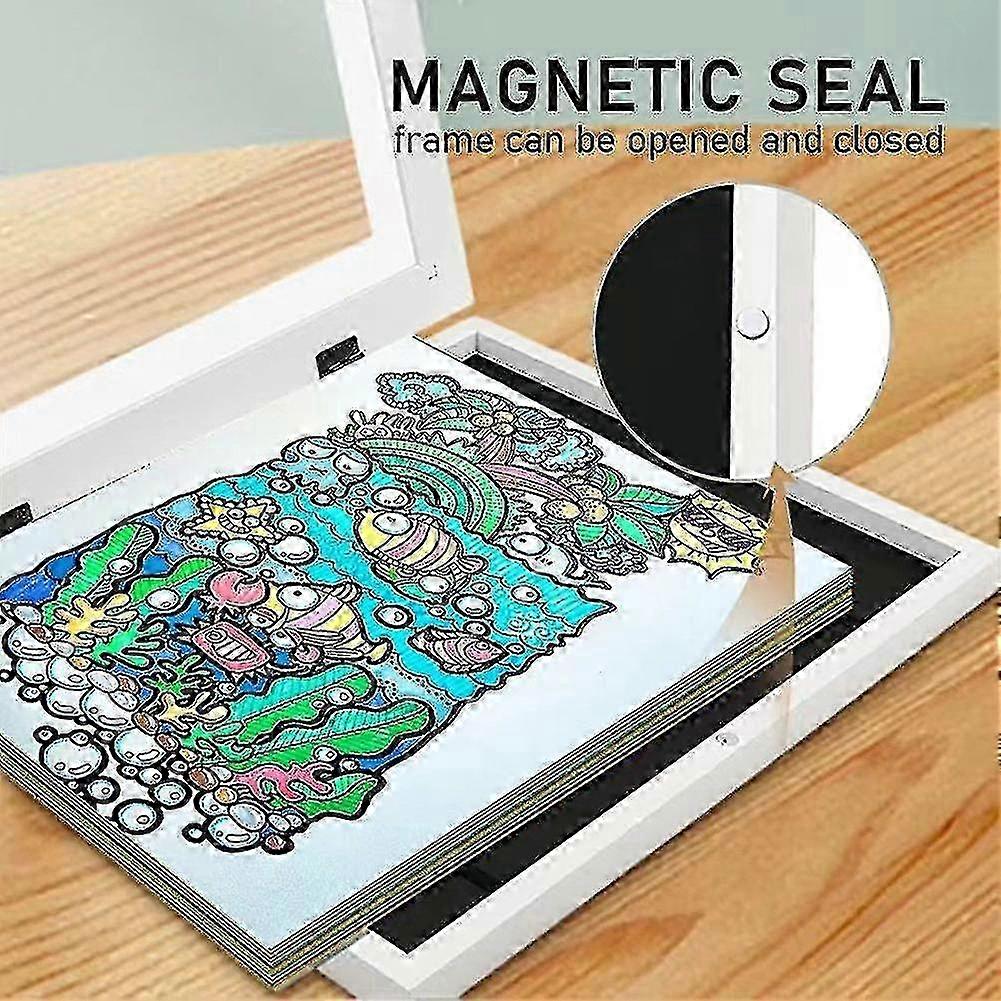 Front-Open Easy Change Kids Art Frames Drawings Artwork Display Frames for Wall Tabletop