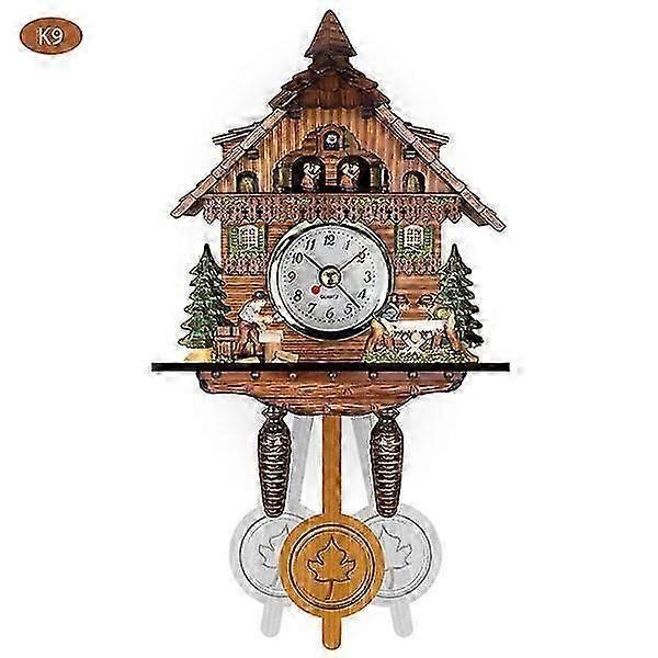 Wall Clock Solid Wood Material Digital Display Durable Living Room Decorative