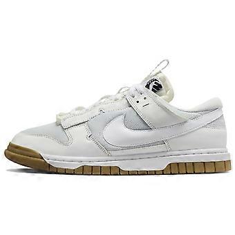Nike Air Dunk Jumbo Remastered 'White Gum' em tecido e couro, com amortecimento antiderrapante e resistente à abrasão, cano baixo, modelo DV0821-001