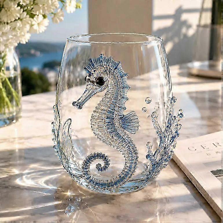 Marine Artisan Stemless Glass Blue Ringed Octopus
