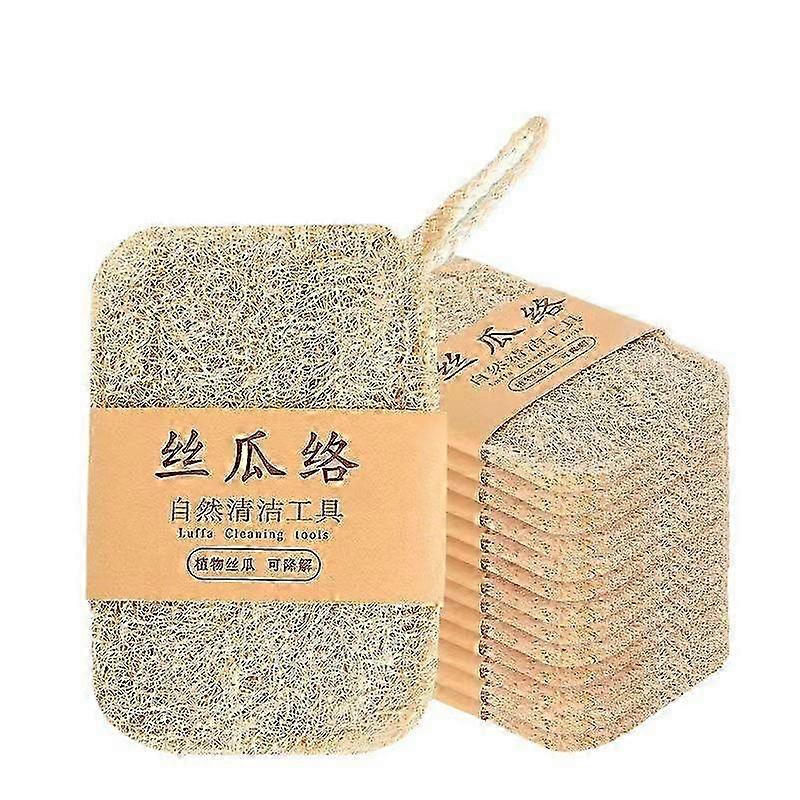 6 Pack Natural Luffa Scrub Towels