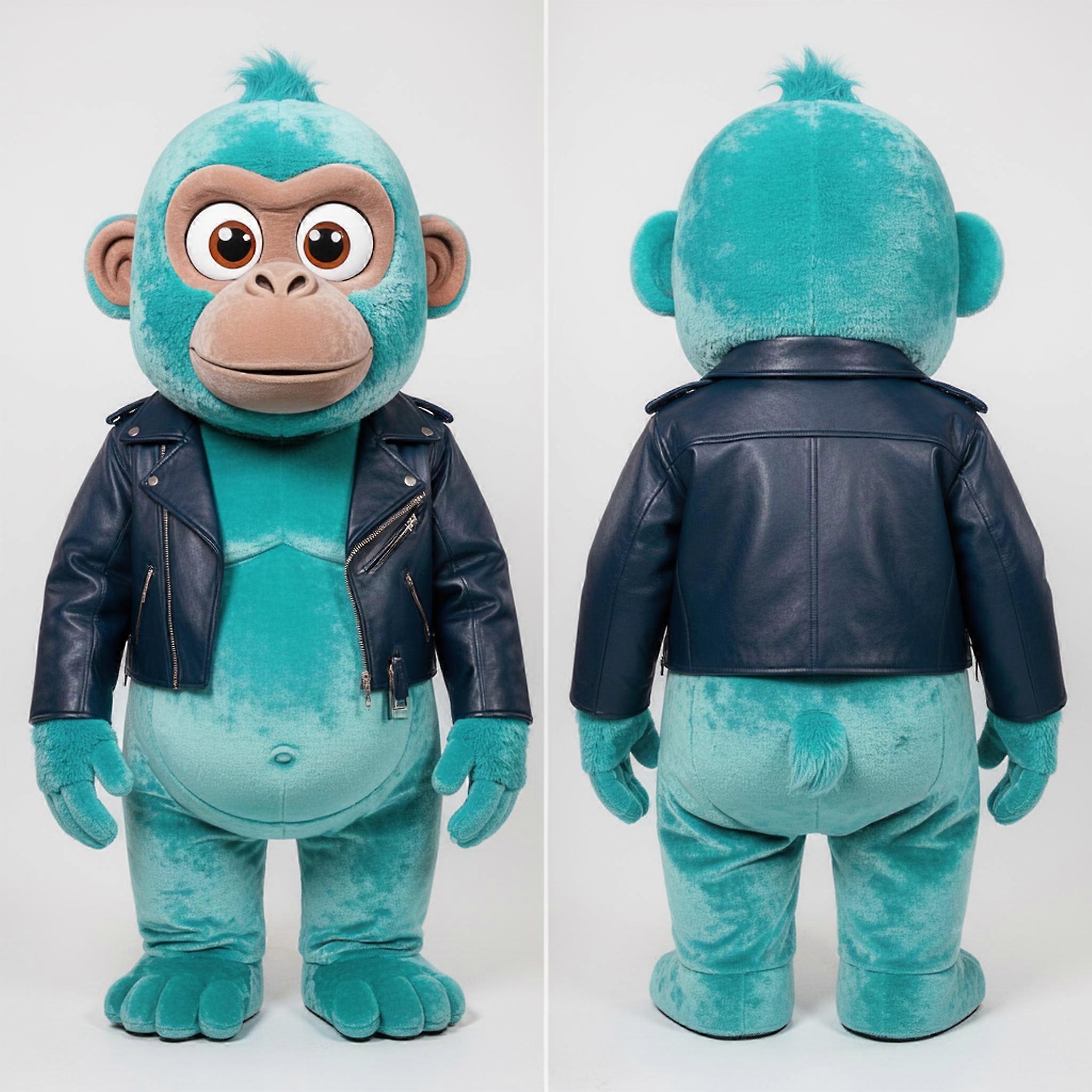 MASTICOT Turquoise Broad Shouldered Orangutan Mascot