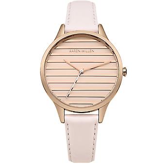 Karen millen Quartz Analog Woman Watch with KM161C Synthetic Leather Bracelet