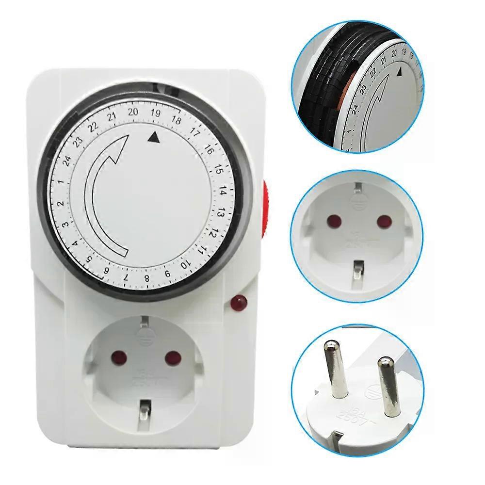24 Hour Cyclic Timer Switch Kitchen Timer Outlet Loop 110V Timing Socket Mechanical Timer 230VAC 3500W 16A UK EU US Plug