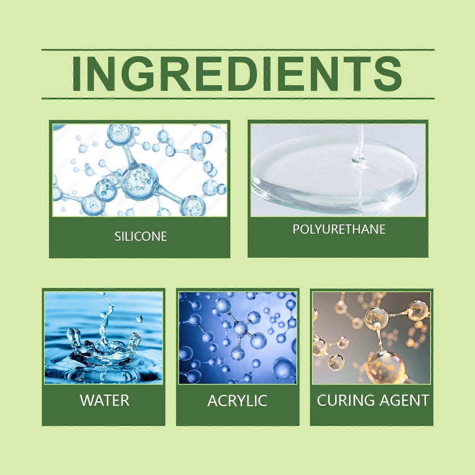 Multi-Purpose Waterproof Glue Contains Polyurethane, Silicone Rubber, Acrylic