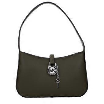 Michael Kors grünem Lederhandtasche