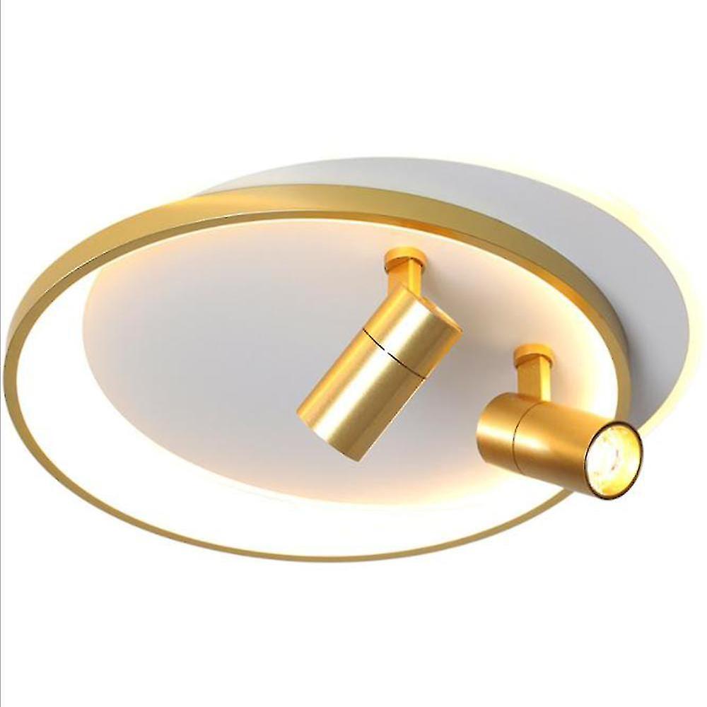46w Gold Round Led Spotlight Stepless Dimmable Ceiling Light, Adjustable, Stepless Dimmable, Iron, A