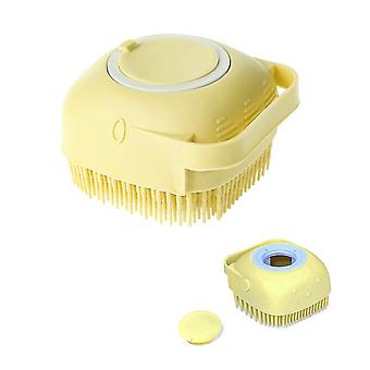 Silikon massage badborste med tvål dispenser handtag kroppsduschskrubber
