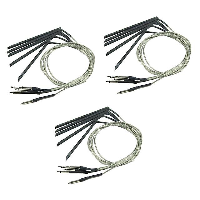 15 Pcs Bendable Acoustic Guitar Transducer Sensitivity Piezo Bridge Pickup Cable