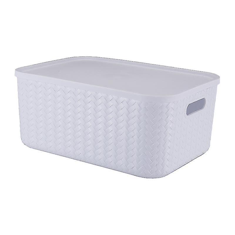 Medium Imitation Rattan Storage Box, Clothes Storage Box, Rectangular Organizer