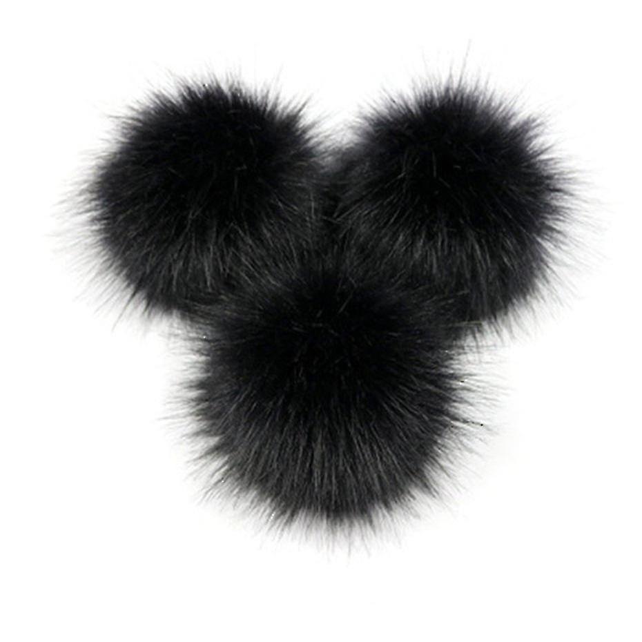 Cute Fox Fur Pompom Removable Fur Fluffy Bobble Ball With Press Button