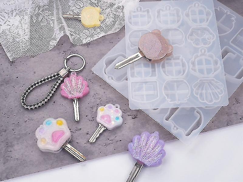 Diy Crystal Epoxy Resin Mold Ring Set Keychain Cat Claw Silicone Mold