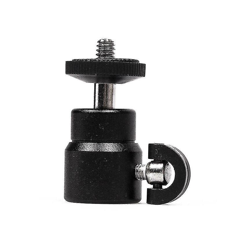 Mini Ball Head  Screw Mount Swivel Bracket Adapter Tripod Stand Camera Flash(black)(1pcs -e