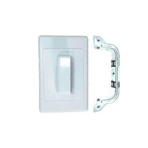 REAR Brush Cable Entry Wall Plate White Ideal Solution For Short Cable Run