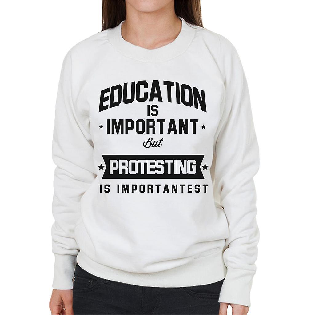Education Is Important But Protesting Is Importantest Women's Sweatshirt