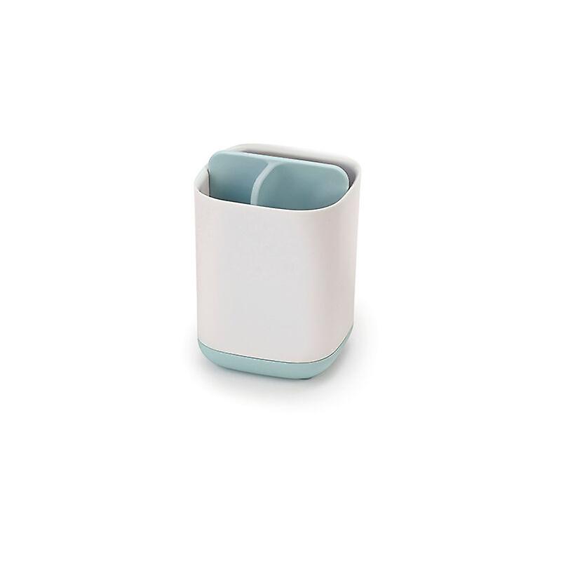 Toothbrush Holder, Plastic, White/Sky Blue, 9*9*12.7cm