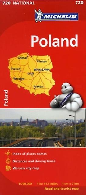 Mappa nazionale Michelin della Polonia 720 di Michelin Foglio di carta piegato Libro