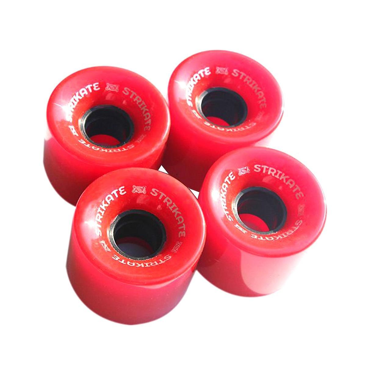 4Pcs 60X45mm Cruiser Skateboard Wheels PU Wheels Long Board Cruiser Wheels, Red