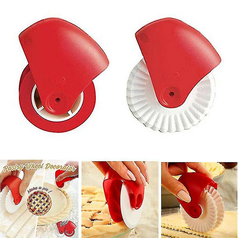 Ghyt Pastry Wheel Decorator And Cutter Beautiful Pie Crust Pizza Pastry Lattice Decoration Tools Plastic Pastry Pie Decoration Cutter Lattice Cutter P
