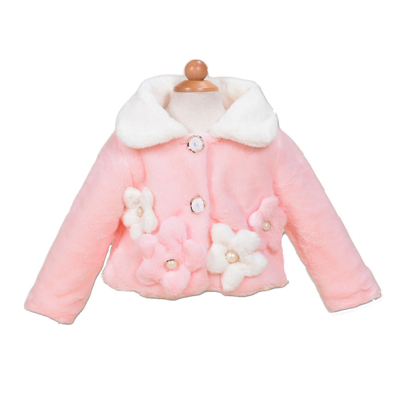 Girls Long Sleeves Pink Coat