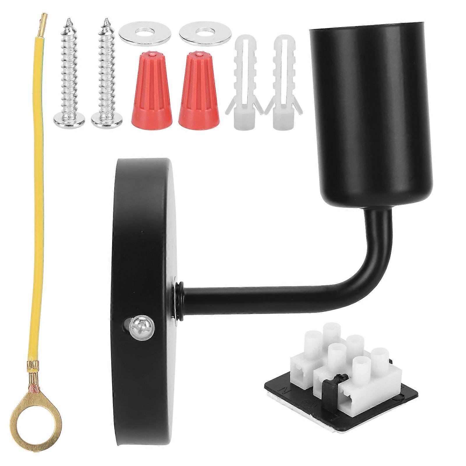 E27 Black Home Lighting Supplies Retro Single Head Wall Light Fixture for Bedside Corridor Stair AC85‑265V