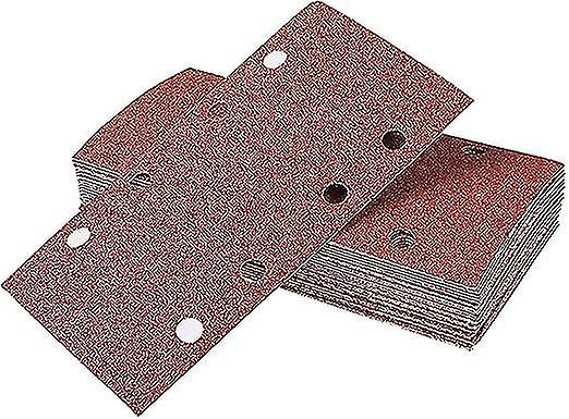40 Pieces Sanding Sheets Set,hook And Loop Pads Assorted, 8 Holes 40/60/100 Grits Fit Rectangular