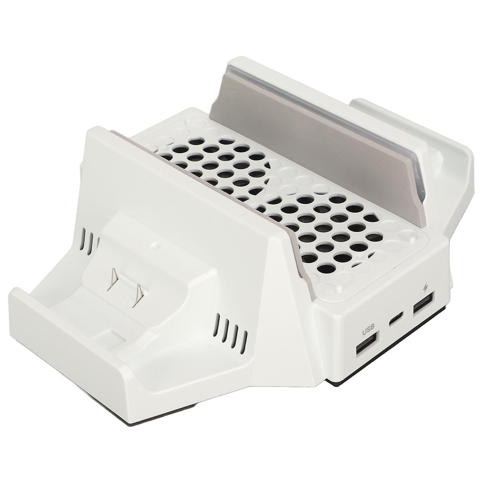 Game Console Cooling Stand 4 Level Adjustable Speed Cooling Fan with Dual Charging Station for Xbox Series S Accessories