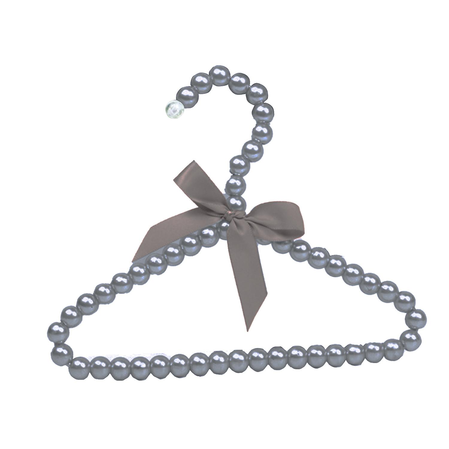 Clothes Hanger with Bow Non-slip ABS Children Faux Pearl Rack for Home BoSaiD