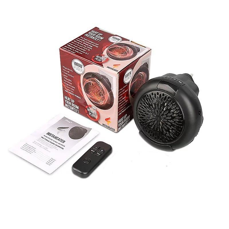 400W Plug In Wall Heater Mini Electric Space Heater Digital Timer with Remote