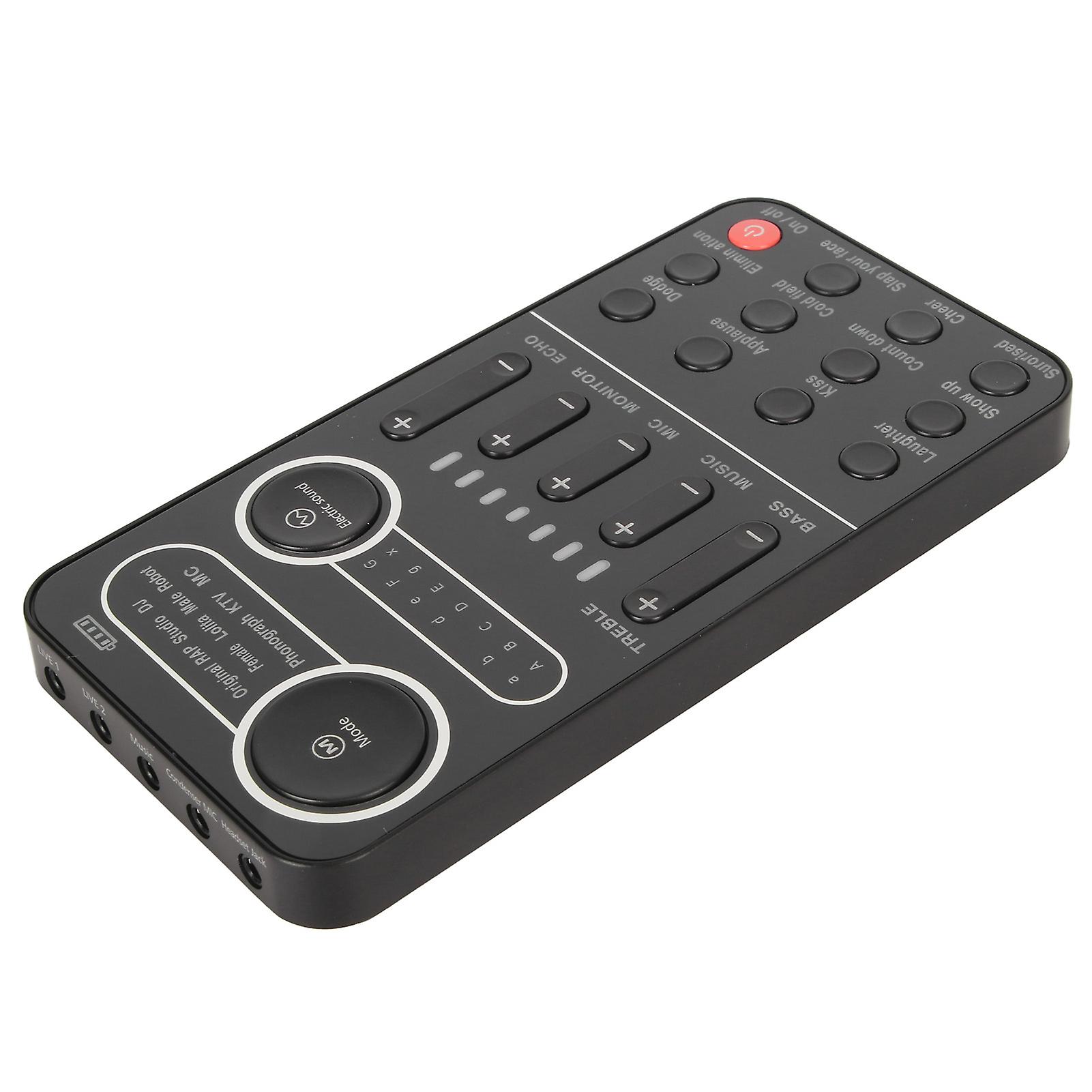 Portable Voice Changer Bluetooth 5.3 Multifunctional Effects Handheld Mini Live Sound Card for Gaming and Livestreaming 