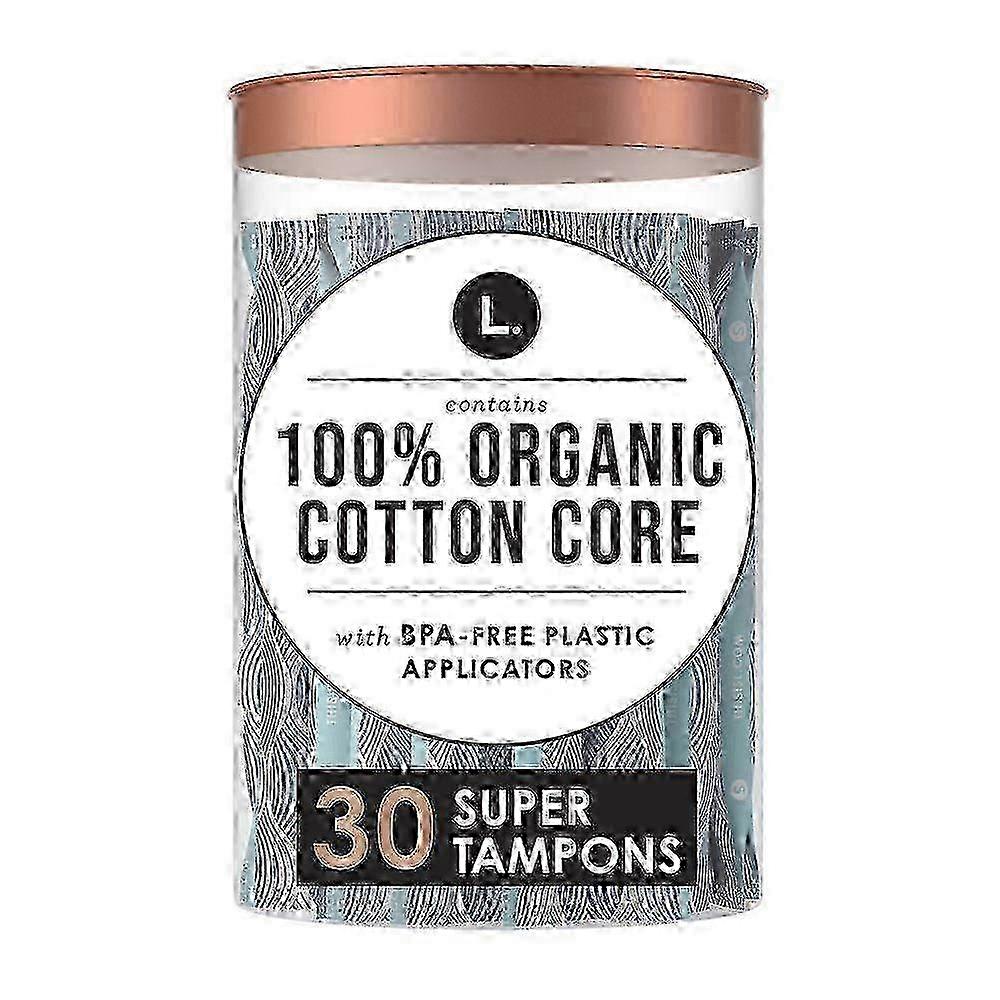L. Organic Cotton Tampons, Super Absorbency, 30 Ea