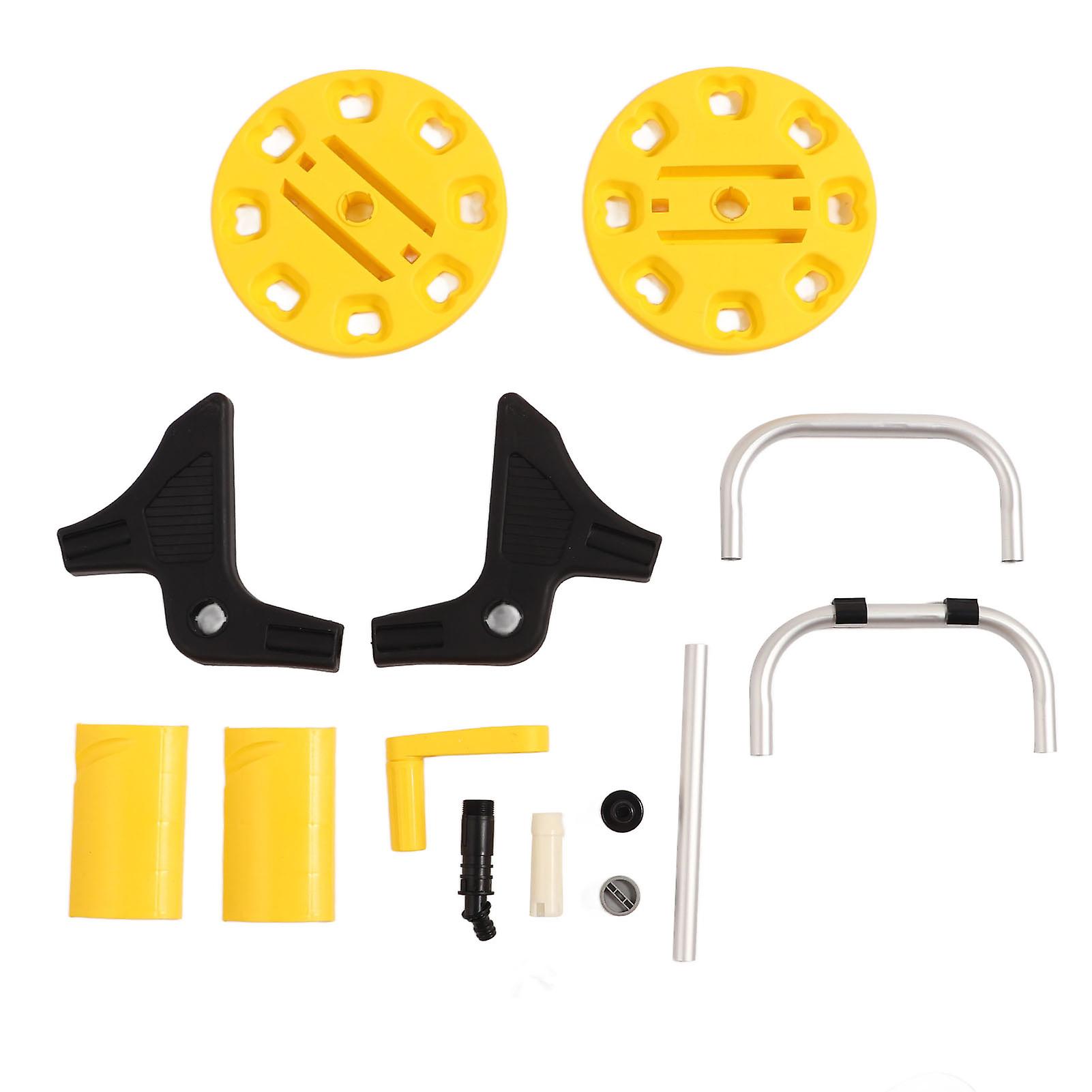 Compact Yellow Hose Reel Cart Holds 30m Pipe for Easy Storage