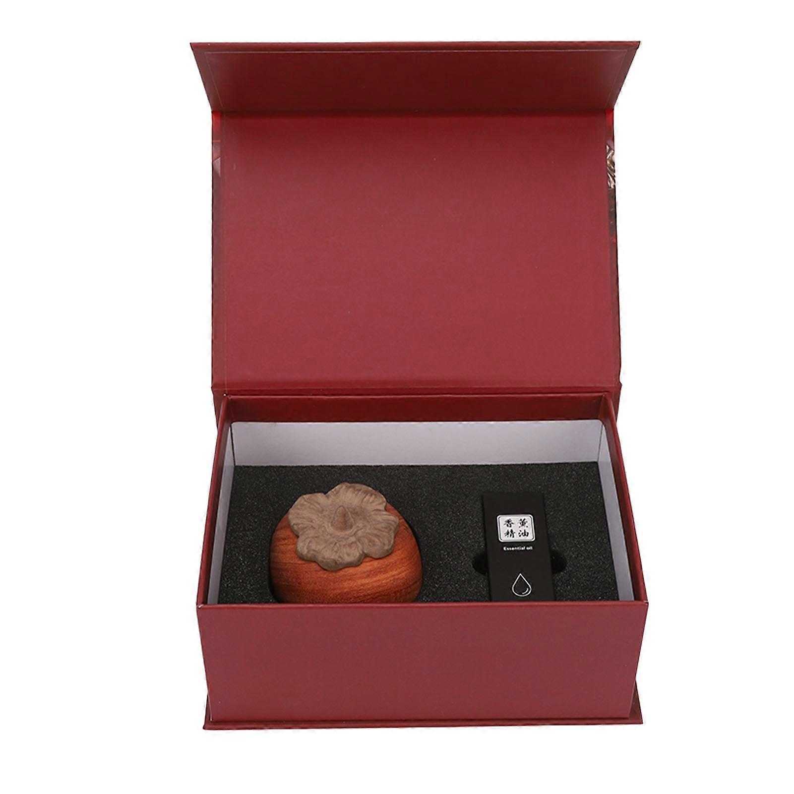 Diffuser Set Portable Aromatherapy Rosewood Round Shape Fragrance Oil Diffuser with Essential Oil